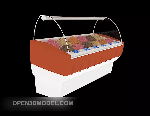 Grey Refrigerator One Door 3d model