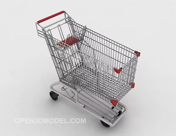 Wire Shopping Cart 3d model