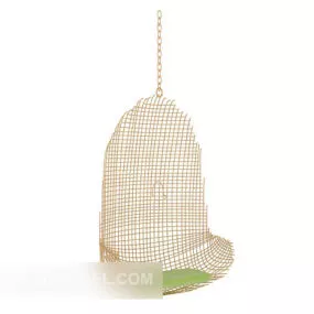 Suspended Rattan Chair 3d model