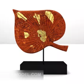 Leaf Sculpture Jewelry Decor 3d model