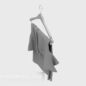 T-shirt Short Sleeve On Hanger 3d model