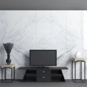 Tv Wall Furniture With Console Table 3d model