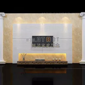 Tv Background In Apartment 3d model
