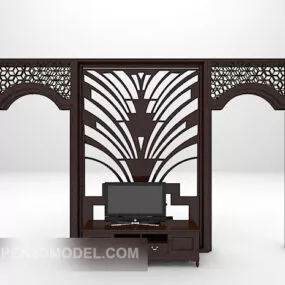 Luxury Tv Background Wall 3d model
