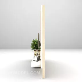 Home Tv Background Wall Furniture Set 3d model