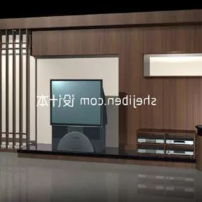 Tv Cabinet Wall Design 3d model