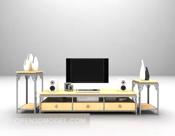 Home Tv Cabinet Combination Set 3d model Home Tv Cabinet Combination Set 3d model
