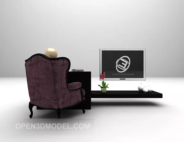 Tv Cabinet Sofa Combination 3d model Tv Cabinet Sofa Combination 3d model