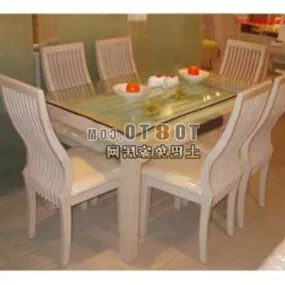 Table Dinning Room Simple 3d model