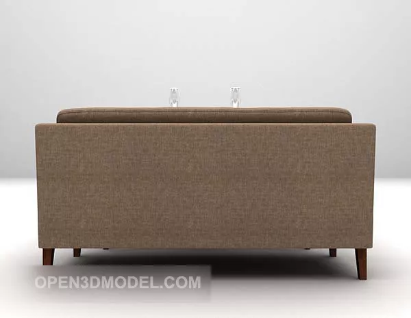 Brown Fabric Table And Chair 3d model Brown Fabric Table And Chair 3d model