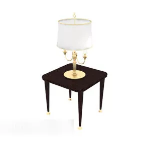 Elegant Table Lamp Side Table 3d model