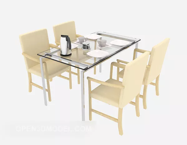Tea Room Table Chair Sets 3d model Tea Room Table Chair Sets 3d model