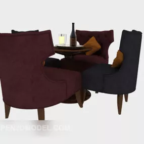 Tea Table Chair Sets 3d model