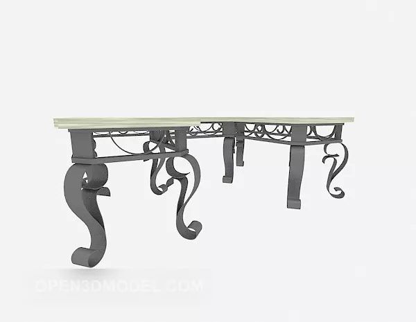 Tea Table Classic Leg 3d model Tea Table Classic Leg 3d model