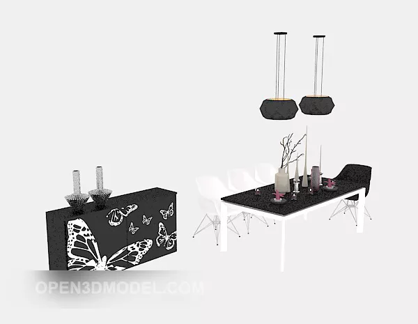Tea Set With Teapot Cup 3d model