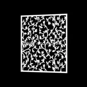 Carving Floral Screen Furniture 3d model