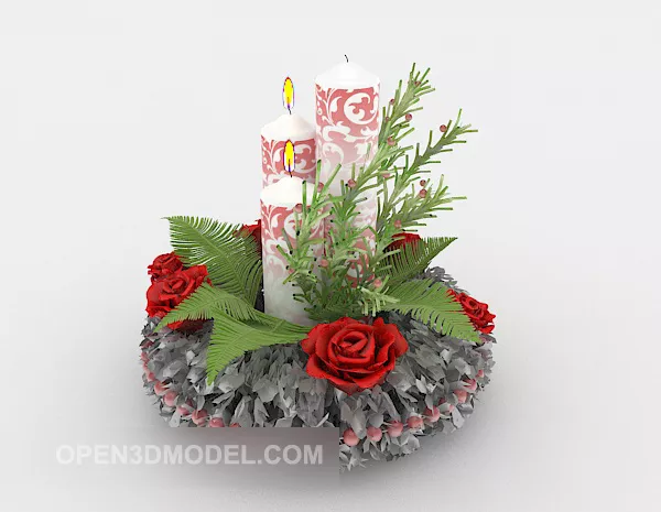 Lowpoly Red Rose 3d model