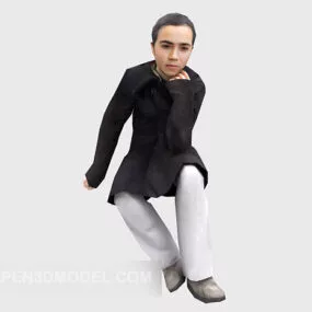 Thinking Man Character 3d model
