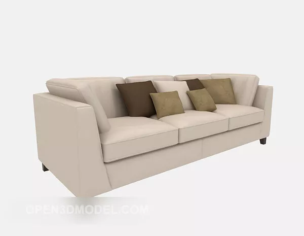 Three-person Backson Sofa 3d model Three-person Backson Sofa 3d model