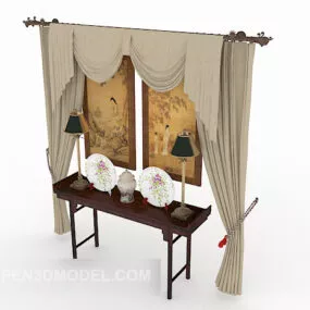 Traditional Chinese Bar Case 3d model