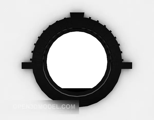 Rectangle Mirror Wood Frame 3d model