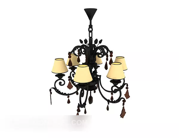 Traditional European Chandelier 3d model Traditional European Chandelier 3d model