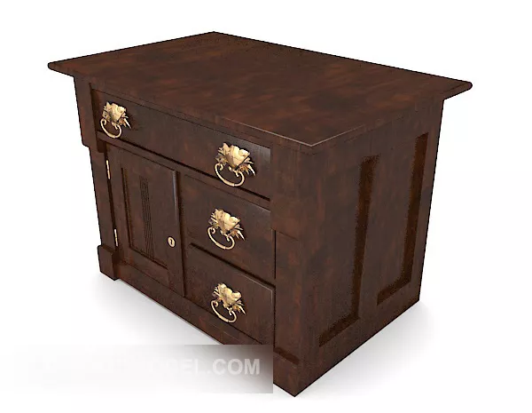 Traditional European Home Cabinet 3d model Traditional European Home Cabinet 3d model