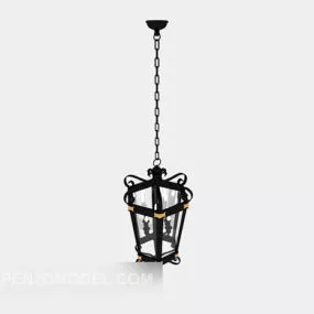 Traditional European Metal Chandelier 3d model