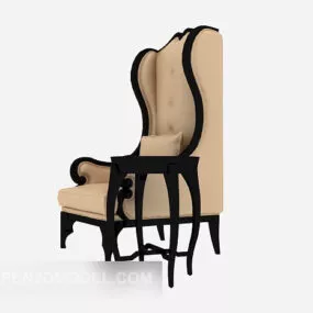 Traditional European Single Sofa 3d model
