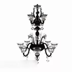 Traditional European Style Chandelier 3d model