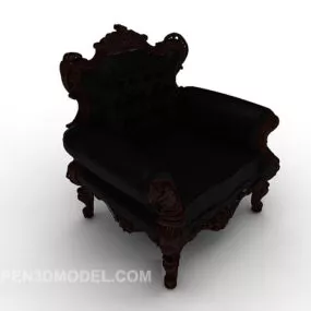 Traditional European Style Single Sofa 3d model