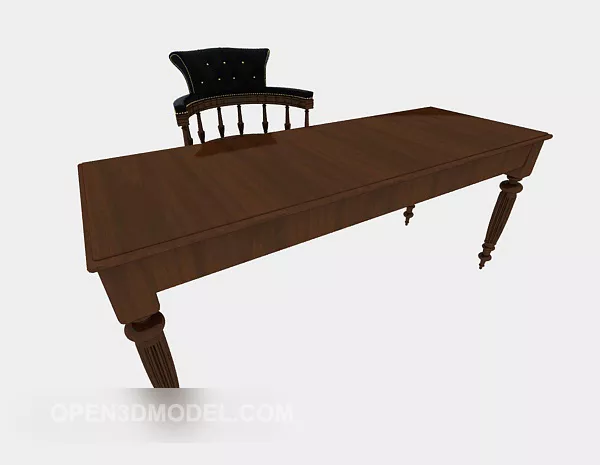Traditional Desk 3d model Traditional Desk 3d model