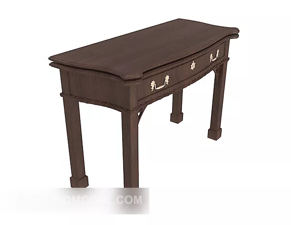 Traditional Home Desk Wooden 3d model Traditional Home Desk Wooden 3d model
