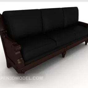 Traditional Minimalist European Sofa Design 3d model