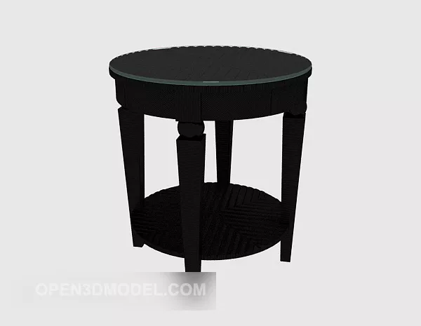 Traditional Side Table Round Shaped 3d model Traditional Side Table Round Shaped 3d model