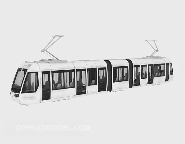 Electrical Tram Vehicle 3d model Electrical Tram Vehicle 3d model