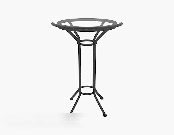 Transparent Glass Side Table 3d model Transparent Glass Side Table 3d model