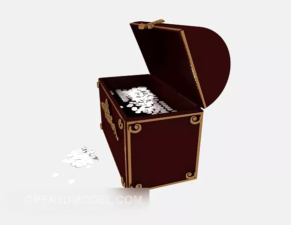 Treasure Box Of Gold 3d model