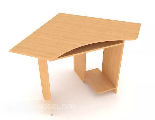 Triangle Desk Wooden 3d model Triangle Desk Wooden 3d model