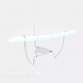 Triangular Glass Side Table 3d model