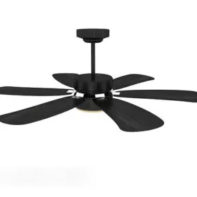 Ceiling Fan Black Color 3d model