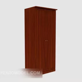 Two-door High Body Wardrobe 3d model