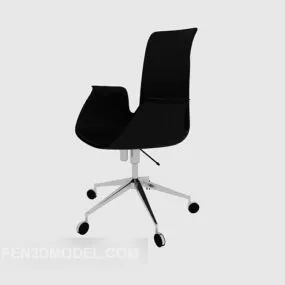 U-shaped Office Chair Black Color 3d model