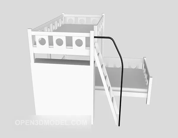 Up And Down Bunk Children’s Bed 3d model Up And Down Bunk Children’s Bed 3d model