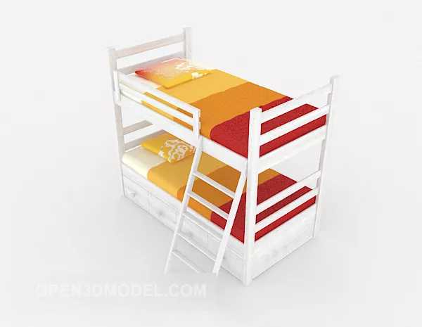 Up And Down Single Bed 3d model Up And Down Single Bed 3d model