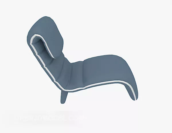 Upholstered Lounge Chair Blue Fabric 3d model Upholstered Lounge Chair Blue Fabric 3d model