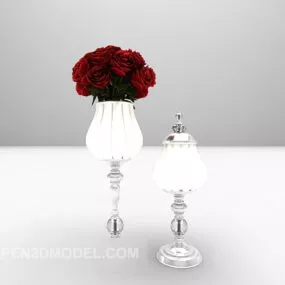 Flower Vase Luxury Decoration 3d model