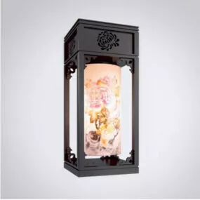 Vertical Chinese Table Lamp 3d model