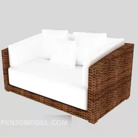 Vine Chair Sofa Curved Back 3d model