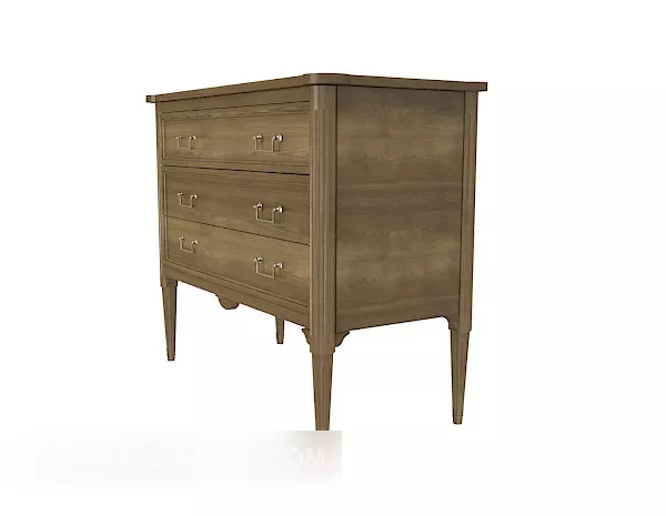 Black Wood Chest 3d model